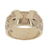9ct Yellow Gold Patterned Buckle Ring