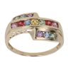 9ct Yellow Gold Multi Gemstone Ring