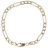 9ct Yellow Gold Figaro Bracelet 8"