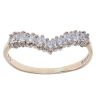 9ct Yellow Gold Cubic Zirconia Wishbone Ring