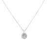 9ct White Gold 0.90ct Brilliant Cut Diamond Cluster Pendant and Chain 18"