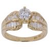 18ct Yellow Gold 1.10ct Diamonds Cluster Ring