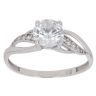 9ct White Gold Cubic Zirconia Single Stone Ring