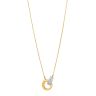 22ct Yellow Gold Dual-Tone Circle Pendant Necklace