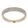 9ct Yellow Gold 0.25ct Brilliant Cut Diamond Three Row Ring