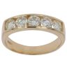 14ct Yellow Gold 1.00ct Brilliant Cut Diamond Five Stone Ring