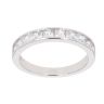Silver Cubic Zirconia Half Eternity Ring by Icesia
