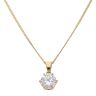 18ct Yellow Gold 5.00ct Brilliant Cut Lab Grown Diamond Pendant and Chain