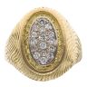 18ct Yellow Gold 0.50ct Brilliant Cut Diamond Cluster Signet Ring