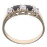 9ct Yellow Gold Sapphire And Cubic Zirconia Ring