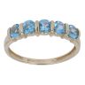 9ct Yellow Gold Blue Topaz Five Stone Ring