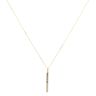 9ct Yellow Gold 0.05ct Diamond Bar Pendant and Chain 18"