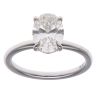 9ct White Gold 2.20ct Oval Cut Lab Grown Diamond Solitaire Ring