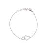 Sterling Silver Cubic Zirconia Heart Bracelet 7.5" by Icesia