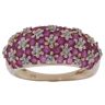 9ct Yellow Gold 0.10ct Diamond and Ruby Cluster Ring