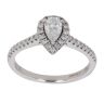 18ct White Gold 0.50ct Pear And Brilliant Cut Cluster Ring
