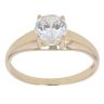 14ct Yellow Gold Cubic Zirconia Single Stone Ring