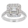 18ct White Gold Diamond Square Cluster Ring by Anya Belle