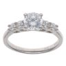 14ct White Gold Cubic Zirconia Five Stone Ring