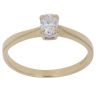 18ct Yellow Gold 0.25ct Oval Cut Diamond Solitaire Ring