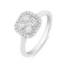 9ct White Gold 0.50ct Cushion Lab Grown Diamond Ring