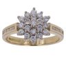 18ct Yellow Gold 0.65ct Brilliant Cut Diamond Cluster Ring