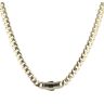 14ct Yellow Gold Monaco Classic Plain Lock Curb Chain 18"