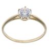 14ct Yellow Gold Cubic Zirconia Solitaire Ring