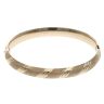 9ct Yellow Gold Patterned Frosted Expanding Bangle