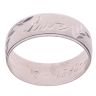 9ct White Gold Patterned Leaf Wedding Band 6mm