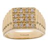 14ct Yellow Gold Cubic Zirconia Signet Ring
