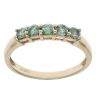 9ct Yellow Gold Green Gemstone Five Stone Ring