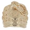 9ct Yellow Gold Patterned Saddle Ring