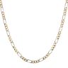 18ct Yellow and White Gold Figaro Chain 24"