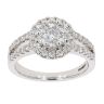 9ct White Gold 1.00ct Diamond Cluster Ring