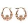 Gold Plated Silver Claddagh Hoop Earrings