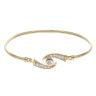 9ct Yellow Gold Cubic Zirconia Twist Bangle