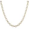 9ct Yellow Gold Patterned and Plain Belcher Chain 28"