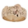 9ct Yellow Gold Patterned Buckle Ring