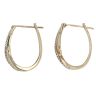 9ct Yellow Gold 0.12ct Diamond Fancy Hoop Earrings