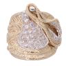 9ct Yellow Gold Cubic Zirconia Saddle Ring