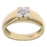 18ct Yellow and White Gold 0.15ct Diamond Signet Ring