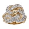 9ct Yellow And White Gold Cubic Zirconia Knot Ring