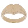 9ct Yellow Gold Initial 'E' Heart Signet Ring
