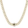 14ct Yellow Gold Monaco Patterned Curb Classic Flex Lock Chain 24"