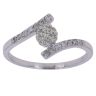 14ct White Gold 0.25ct Brilliant Cut Diamond Cluster Twist Ring
