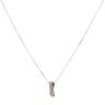 9ct White Gold 0.05ct Diamond Crossover Pendant and Chain 18"