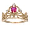 14ct Yellow Gold Cubic Zirconia Tiara Ring
