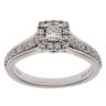 Platinum 0.69ct Princess and Brilliant Cut Cluster Ring