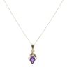 9ct Yellow Gold Amethyst Pendant and Chain 18"